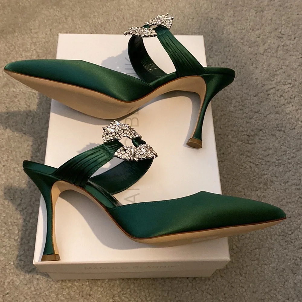 Manolo Blahnik green maidugura mule-BNIB!! - Picture 4 of 7